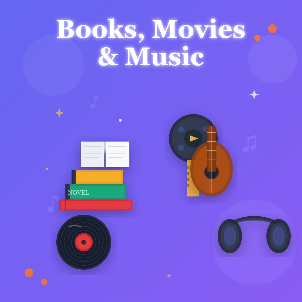 Books, Movies & Music